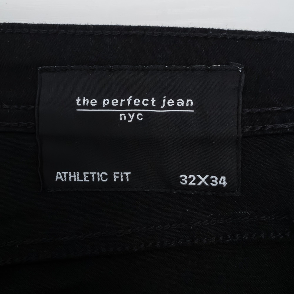 The Perfect Jean NYC Athletic Fit Men 32x34 Black Stretch Denim Cotton Blend - Picture 6 of 15